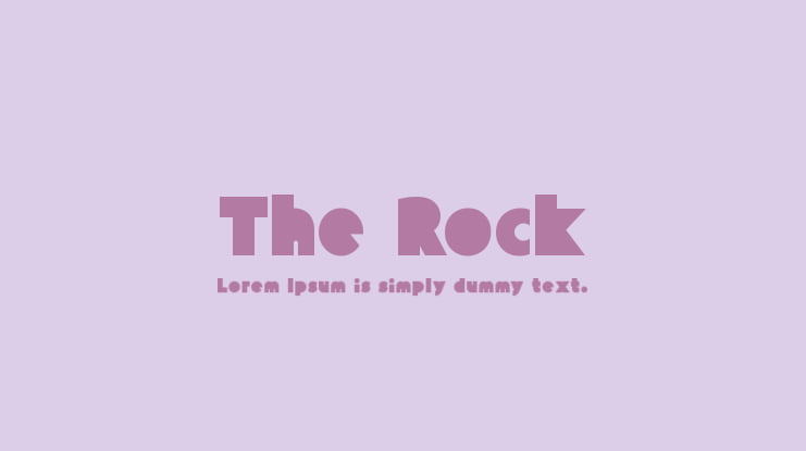 The Rock Font