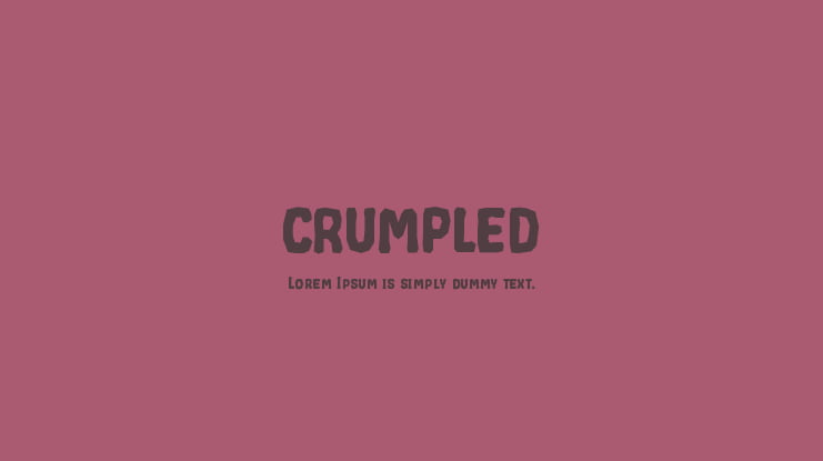 CRUMPLED Font Family