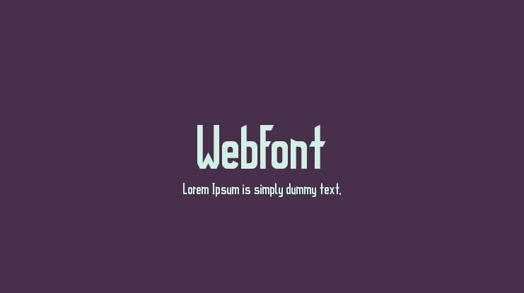 WebFont Font