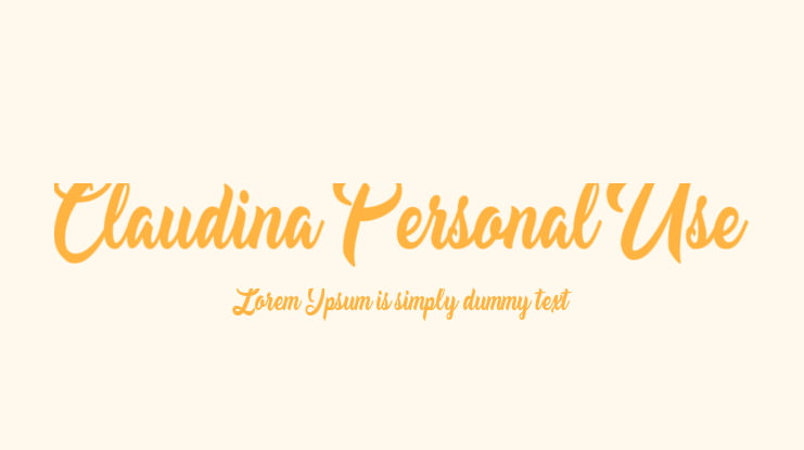 Claudina Personal Use Font