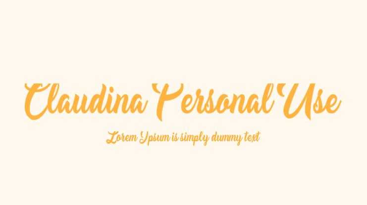Claudina Personal Use Font