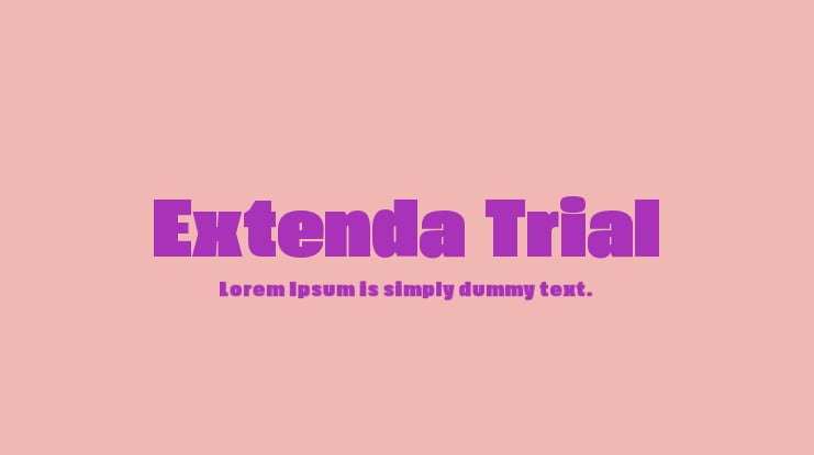 Extenda Trial Font Family