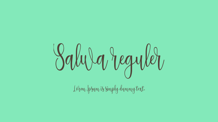 Salwa reguler Font
