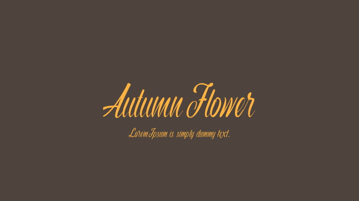 Autumn Flower Font Family