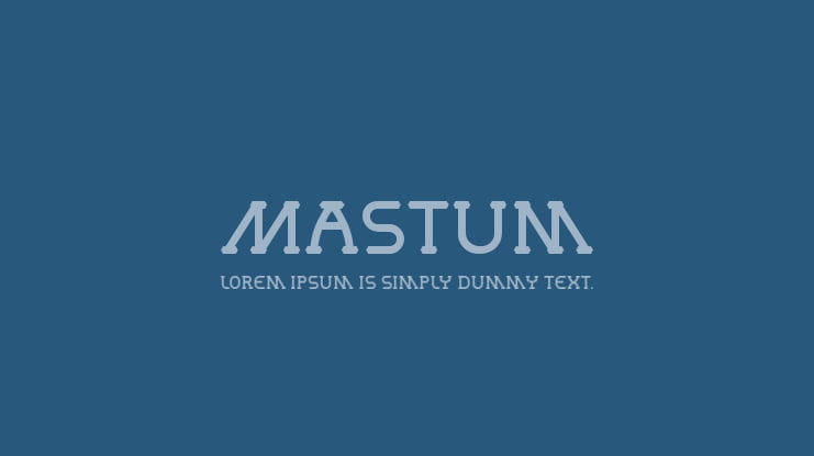 Mastum Font Family