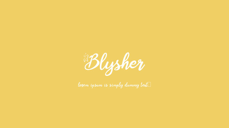 Blysher Font Family