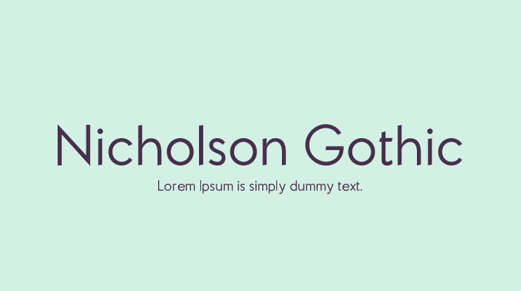 Nicholson Gothic Font