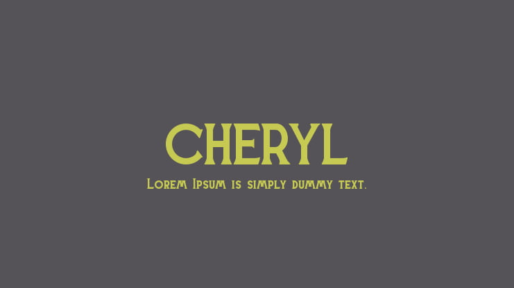 CHERYL Font Family