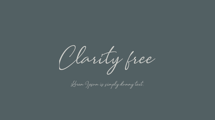 Clarity free Font