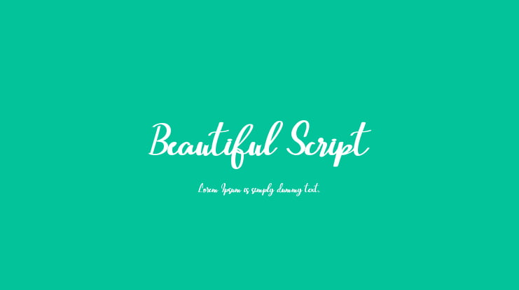 Beautiful Script Font Family