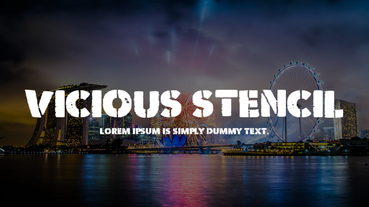 Vicious Stencil Font