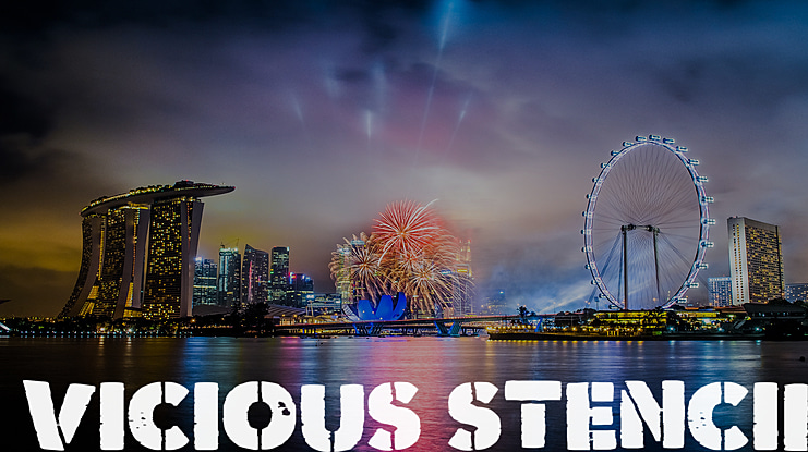 Vicious Stencil Font