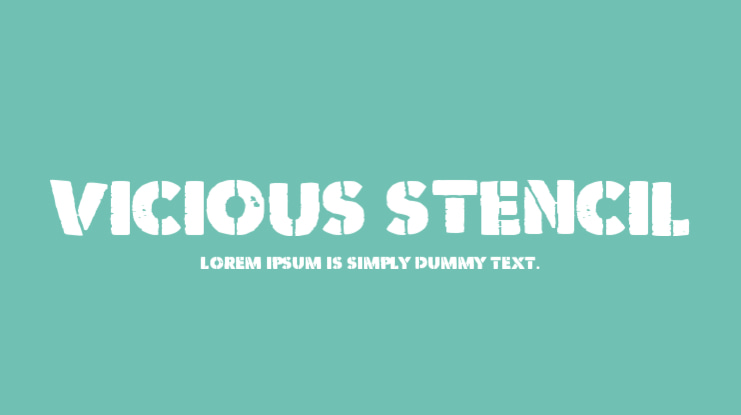 Vicious Stencil Font