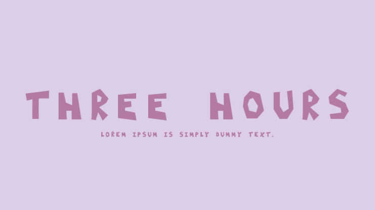 Three Hours Font