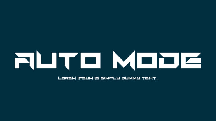 Auto Mode Font