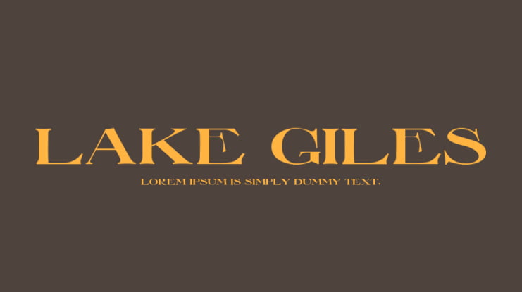 Lake Giles Font