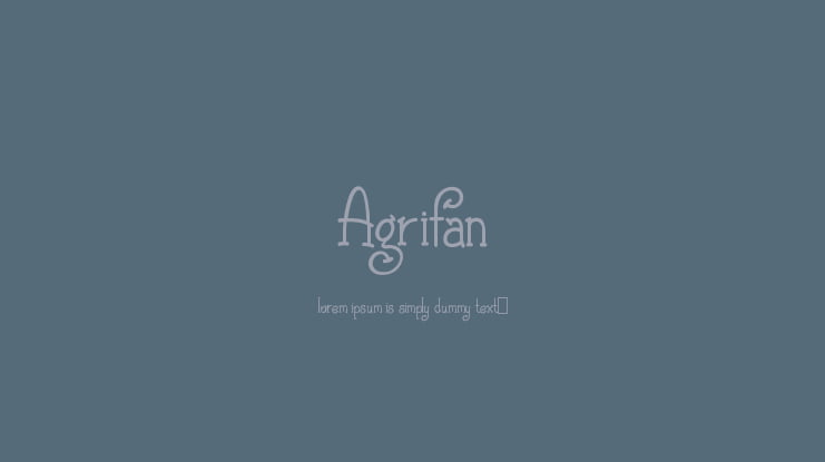 Agrifan Font