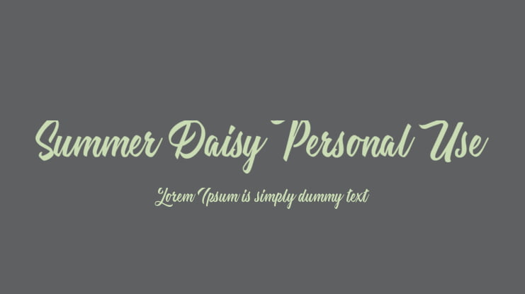 Summer Daisy Personal Use Font