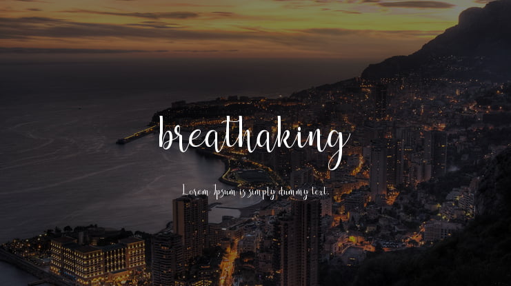 breathaking Font Family