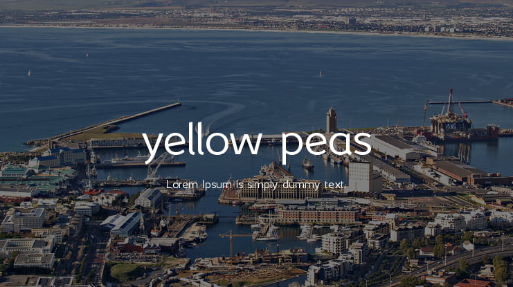 yellow peas Font