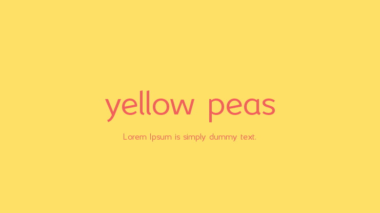 yellow peas Font