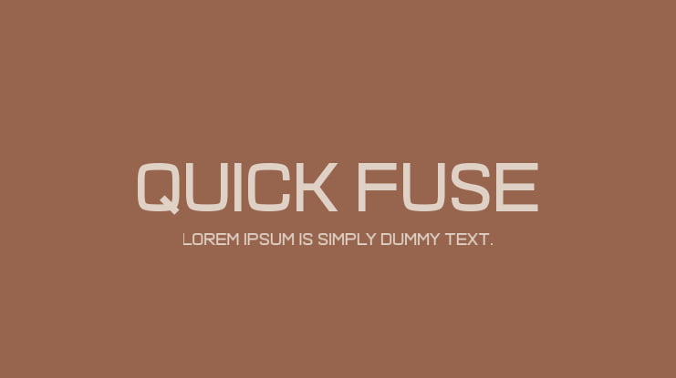 Quick Fuse Font