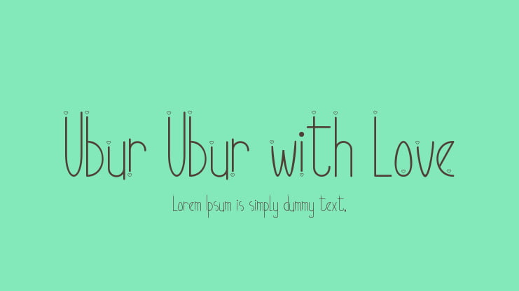Ubur Ubur with Love Font Family