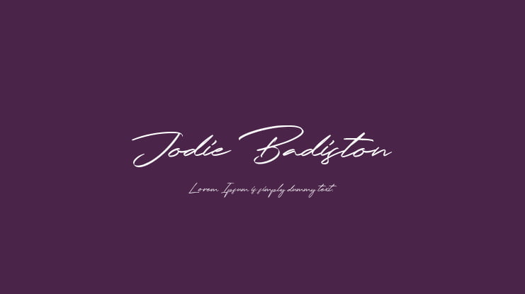Jodie Badiston Font