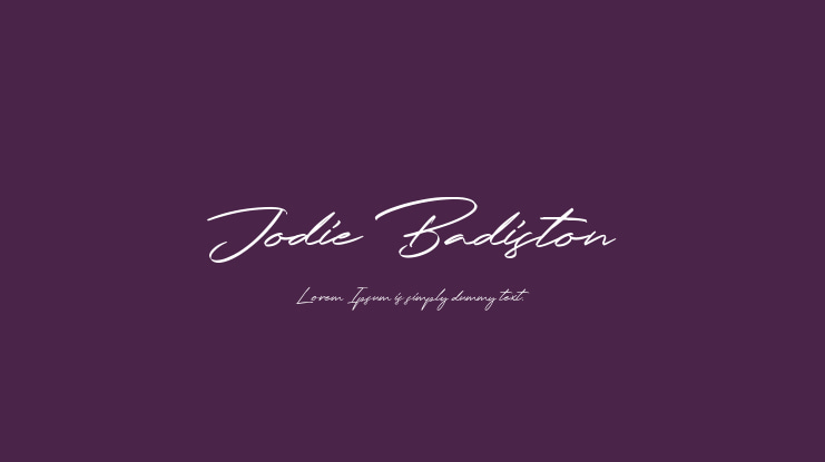 Jodie Badiston Font