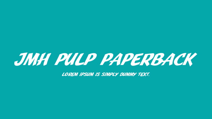 JMH Pulp Paperback Font Family