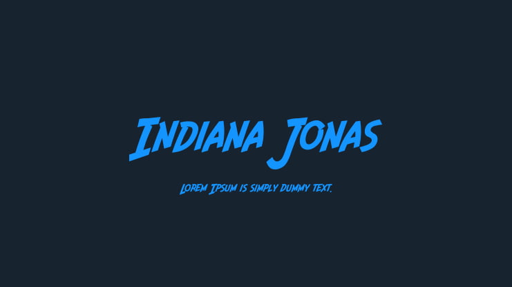 Indiana Jonas Font Family