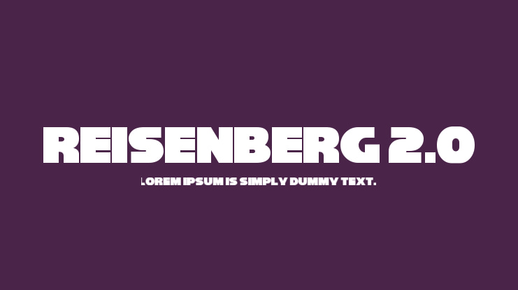 Reisenberg 2.0 Font