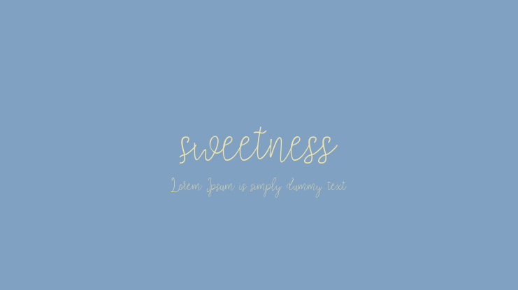 sweetness Font