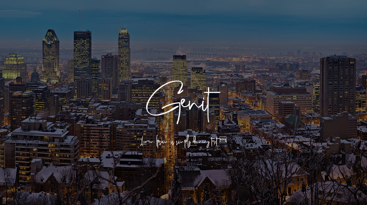 Genit Font