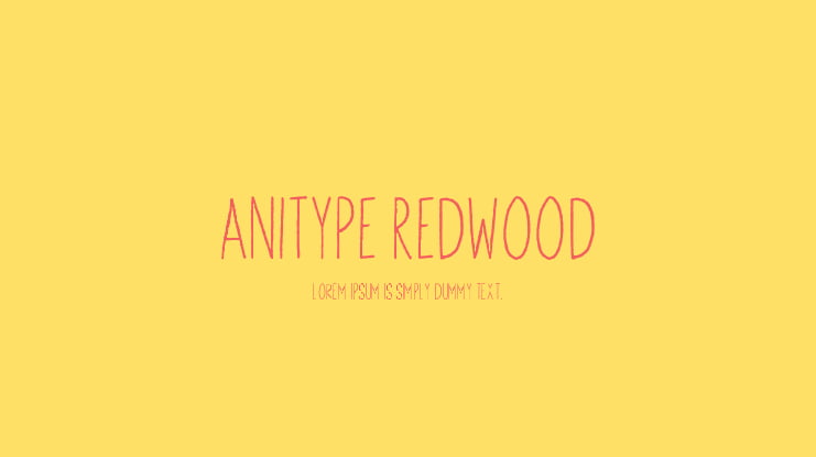 Anitype Redwood Font Family