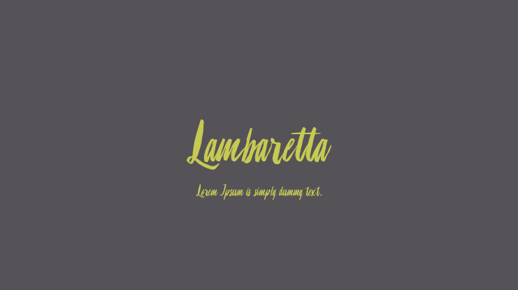 Lambaretta Font Family