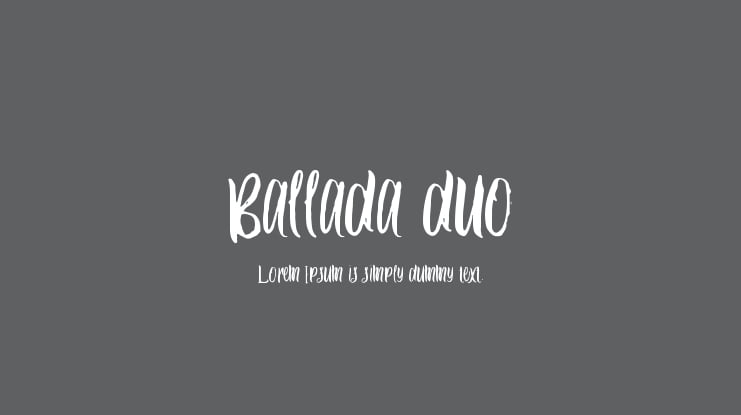 Ballada duo Font Family
