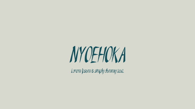 NYOEHOKA Font Family