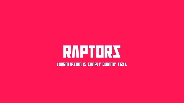 Raptors Font Family
