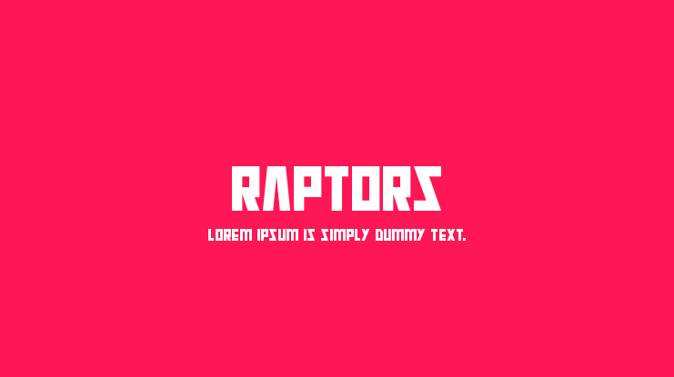 Raptors Font Family