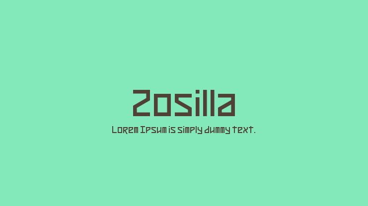 Zosilla Font