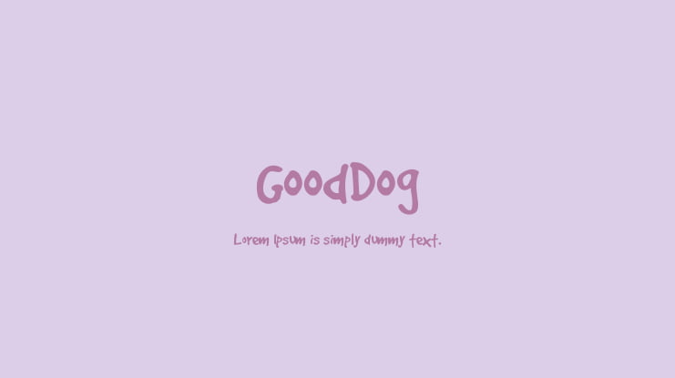 GoodDog Font