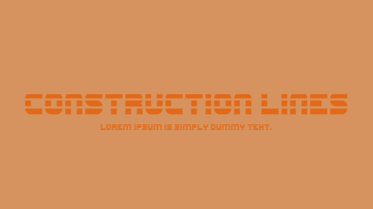 Construction Lines Font