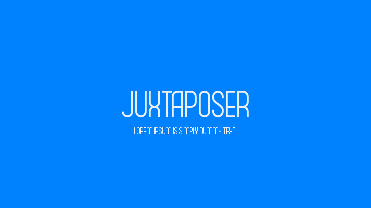Juxtaposer Font