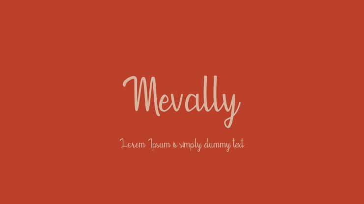 Mevally Font Family
