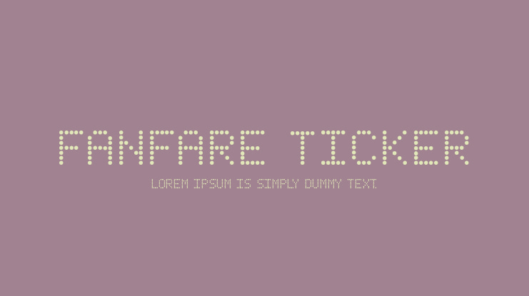 Fanfare Ticker Font Family