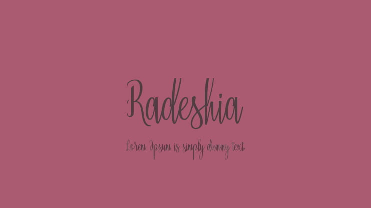 Radeshia Font
