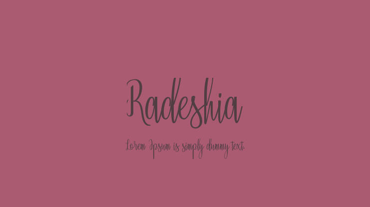 Radeshia Font