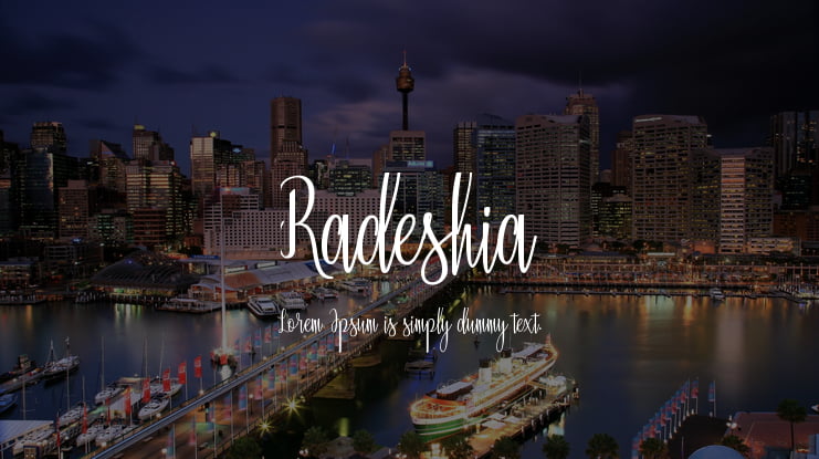 Radeshia Font