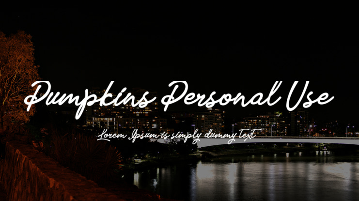 Pumpkins Personal Use Font
